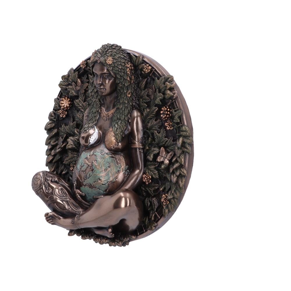 Bronze Mother Earth Wall Plaque 15cm: 3 - Wall Hanging Sculptures By NN Designs