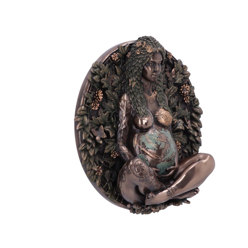 Bronze Mother Earth Wall Plaque 15cm: 5 - Wall Hanging Sculptures By NN Designs