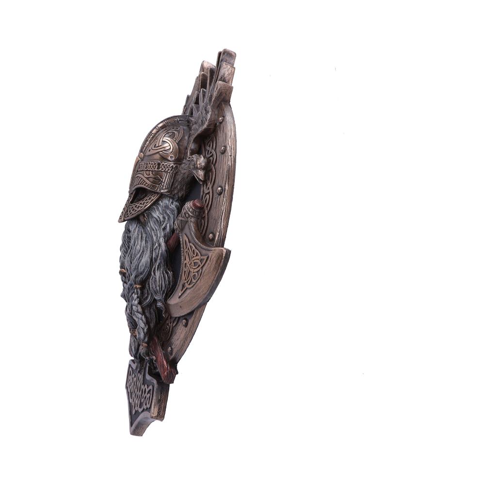 Bronze For Valhalla Viking Axe Hammer Raven Wall Plaque: 5 - Wall Hanging Sculptures By Gift Moments