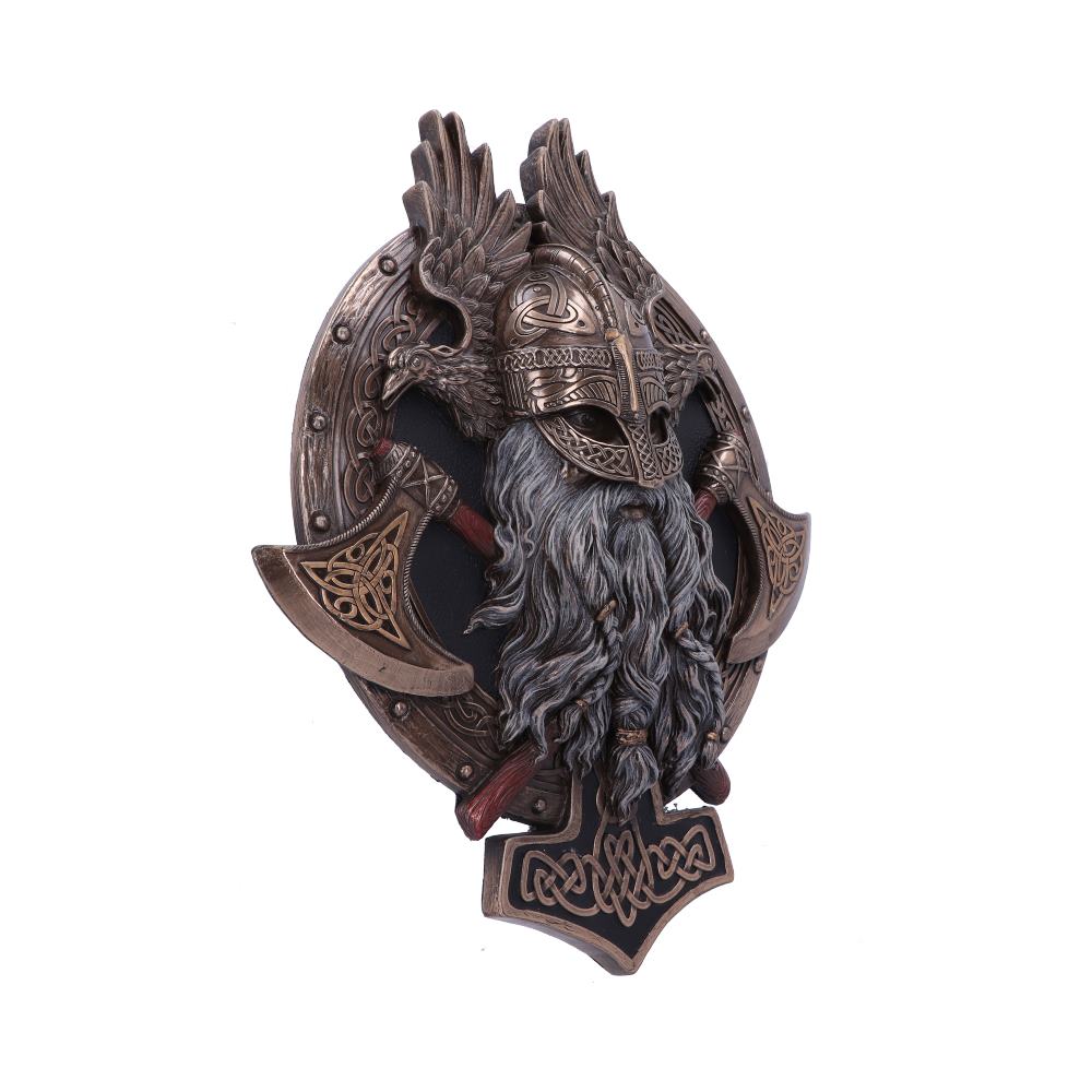 Bronze For Valhalla Viking Axe Hammer Raven Wall Plaque: 4 - Wall Hanging Sculptures By Gift Moments