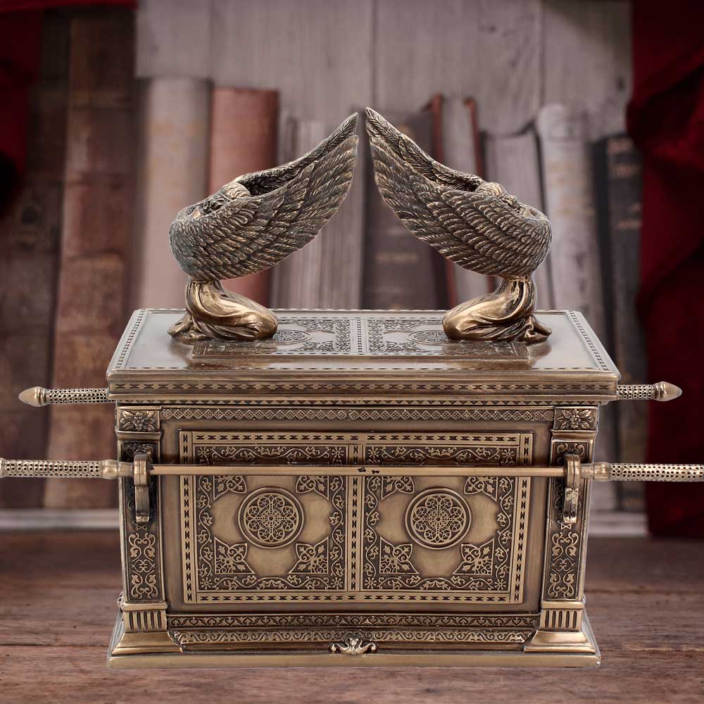 Bronzed Ark of the Covenant With Winged Cherrubs 28cm: 1 - Boxes By Gift Moments