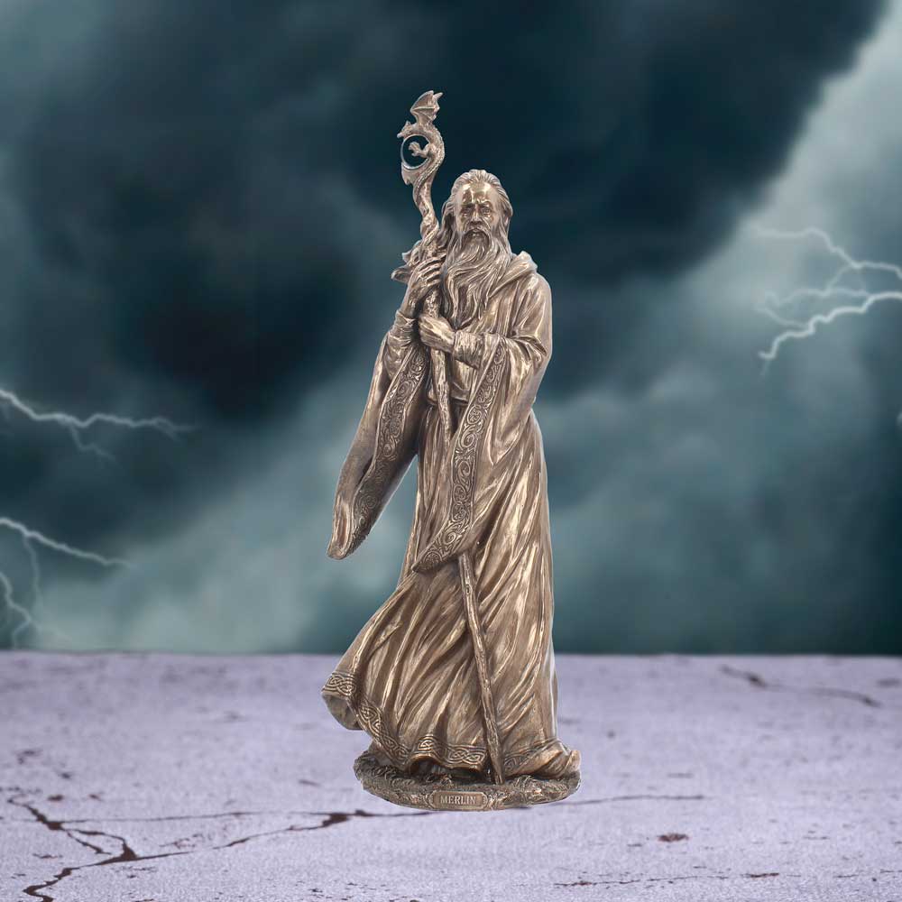 Bronzed Merlin Large Figurine 47cm: 1 - Figurines Large (30-50cm) By NN Designs