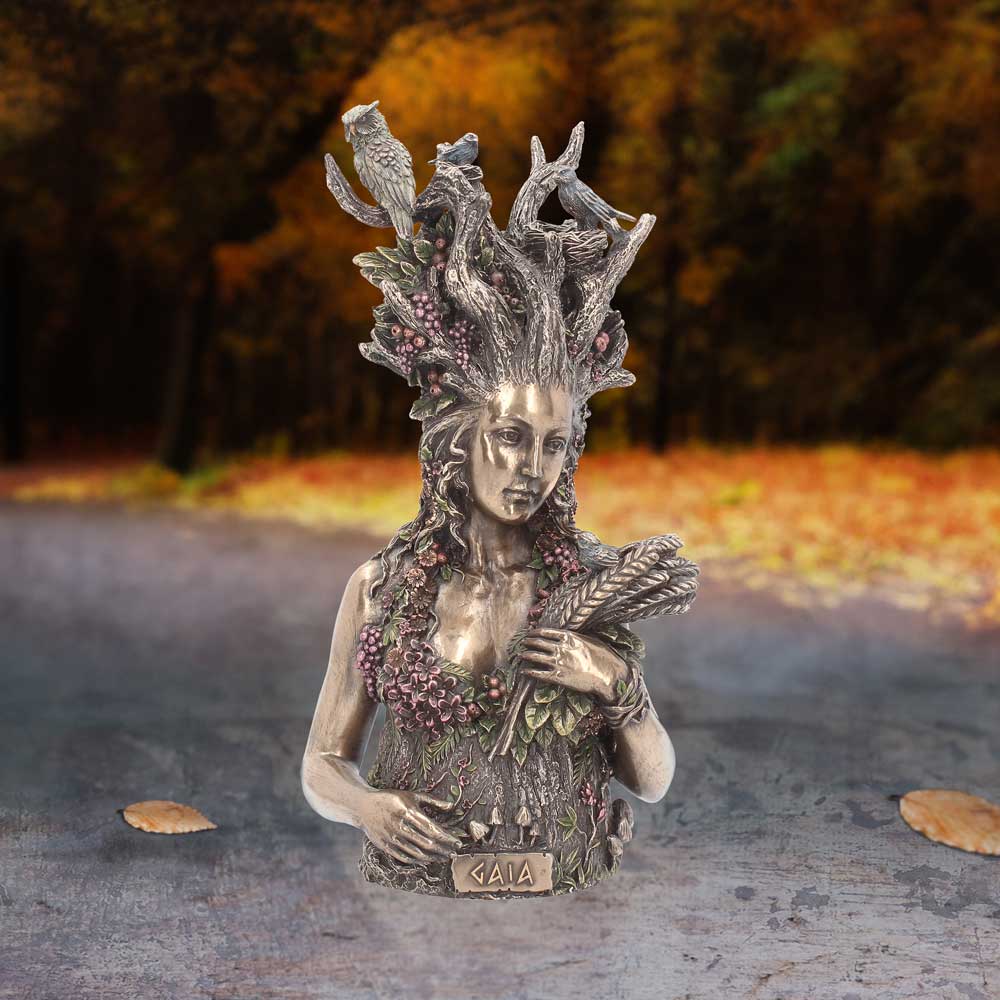Bronzed Mother Earth Gaia Bust 26cm - Shop Figures & Collectables At Gift Moments - 1