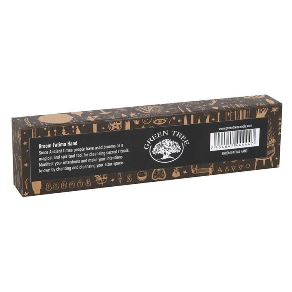 Broom with Hamsa Hand Charm 20cm: 4 - By Gift Moments