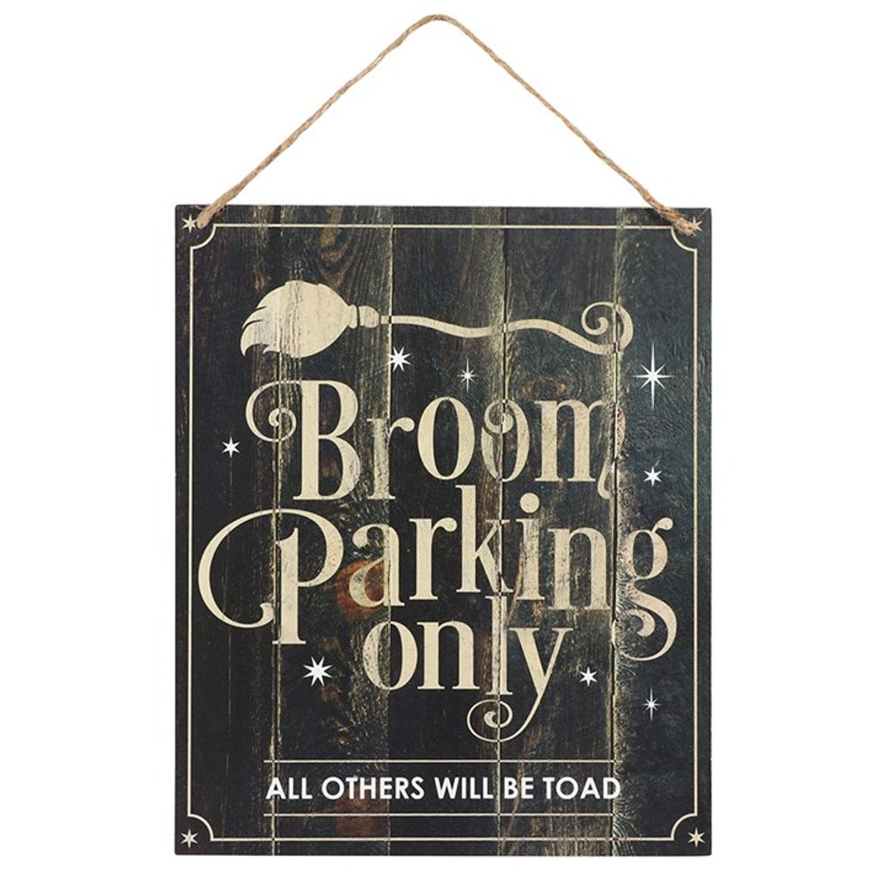 Broom Parking Only Hanging MDF Sign: 1 - Signs & Plaques By Gift Moments