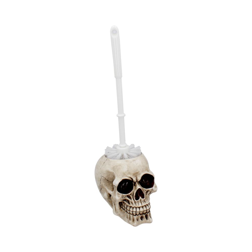 Brush with Death Skull Toilet Brush Holder 16.4cm: 2 - Toilet Brushes By Gift Moments