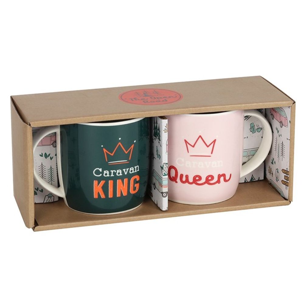 Caravan King and Queen Mug Set: 2 - Mugs By Gift Moments