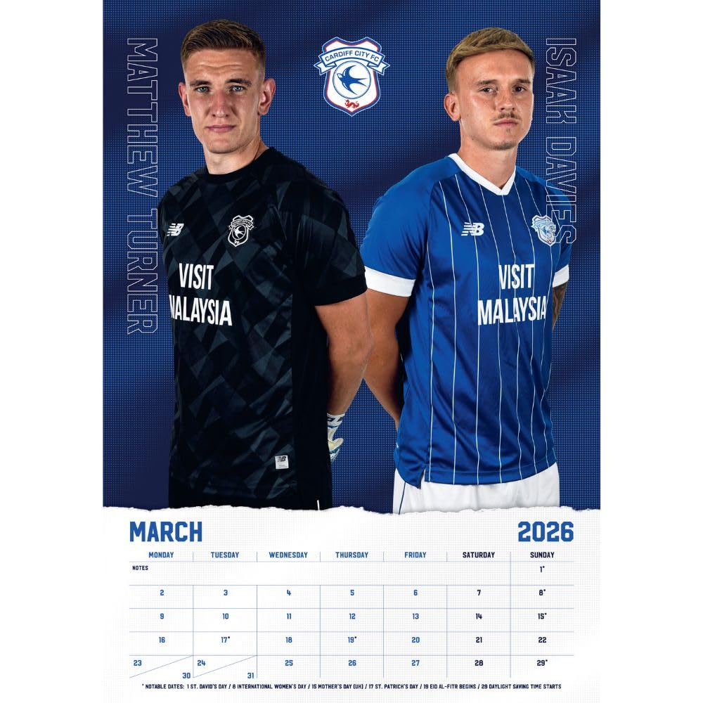 Cardiff City FC A3 Calendar 2026: 2 - Calendars By Cardiff City