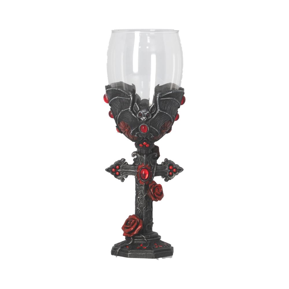 Carpe Noctem Dracula Vampire Bat Wine Glass: 2 - Goblets & Chalices By NN Designs