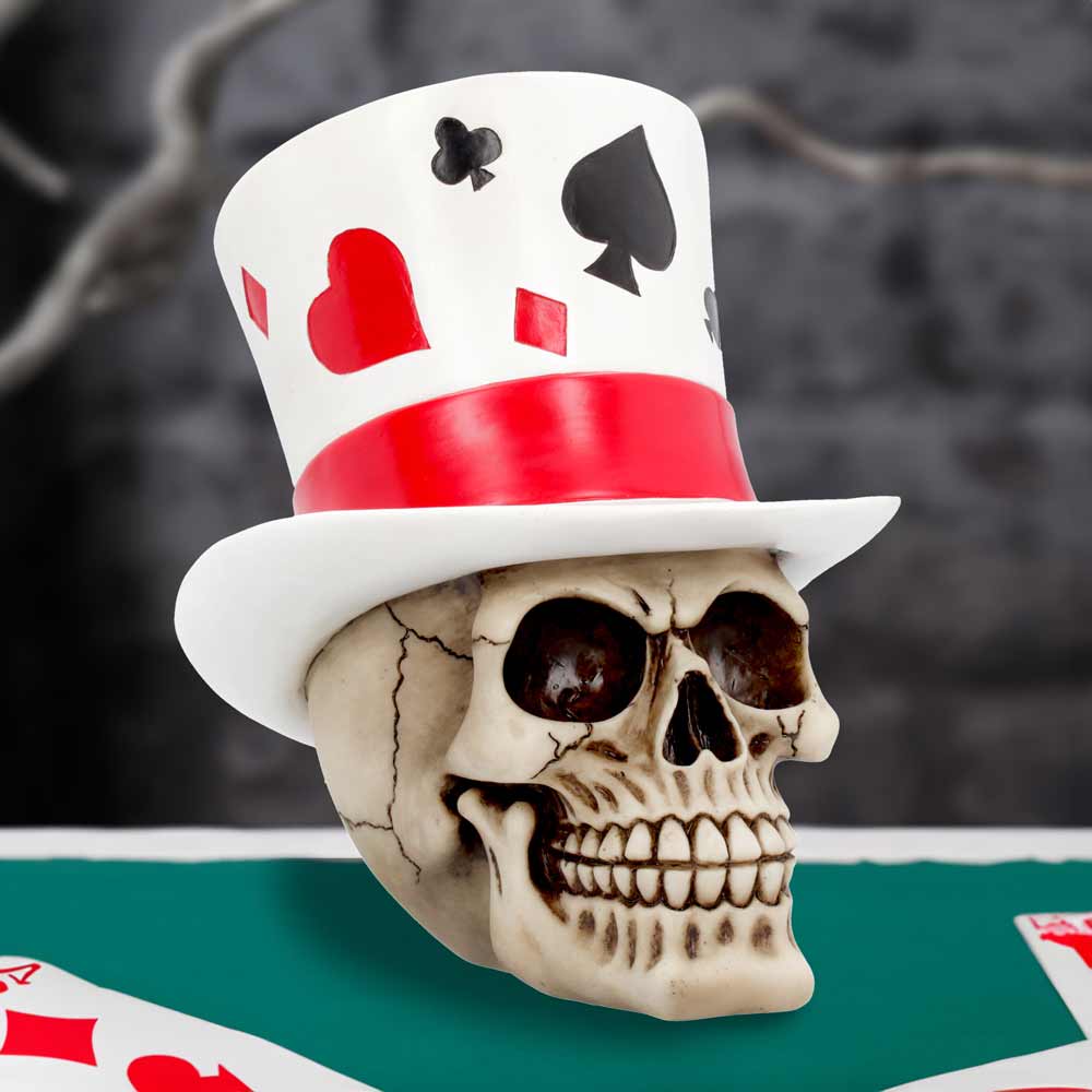Casino Jack Lucky Top Hat Skull 20cm: 1 - Figures & Collectables By Gift Moments