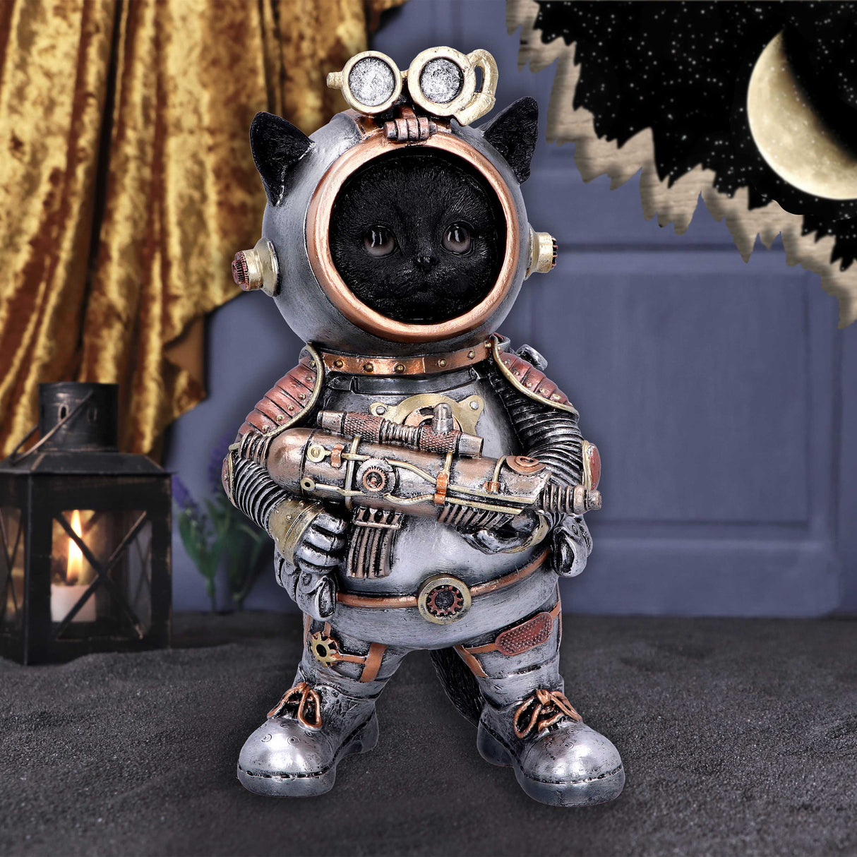 Cat-tack Space Steampunk Figurine - Shop Figures & Collectables At Gift Moments - 1
