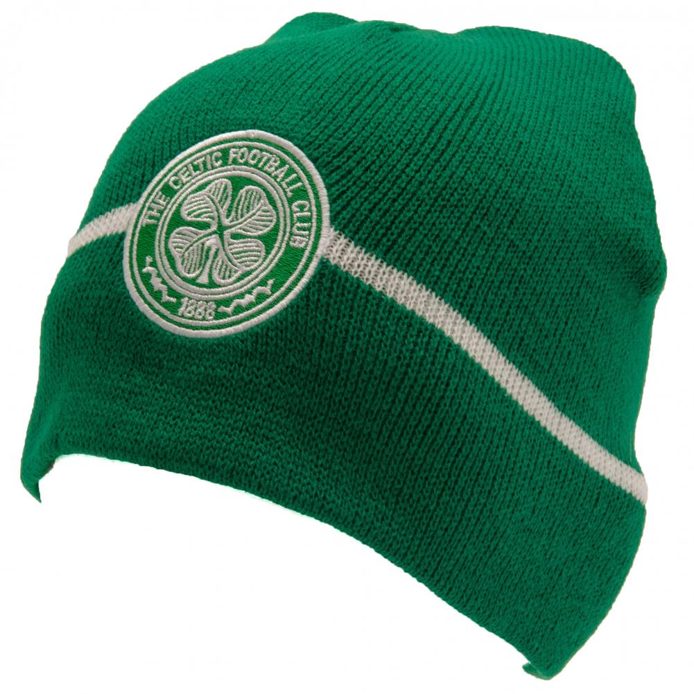 Celtic FC Stripe Beanie - Shop Caps & Hats At Gift Moments - 1
