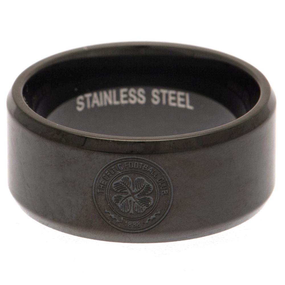 Celtic FC Black IP Ring Small - Shop Jewellery At Gift Moments - 2