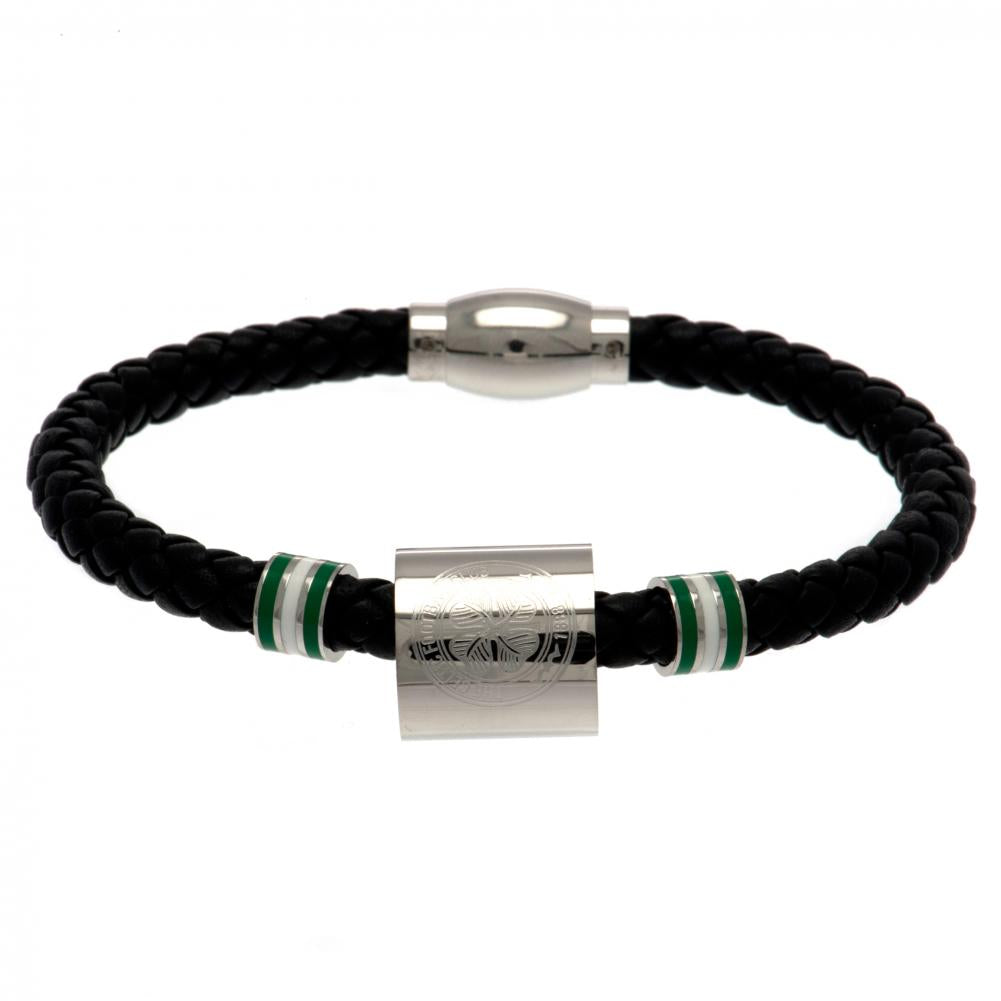 Celtic FC Colour Ring Leather Bracelet: 3 - Jewellery By Celtic