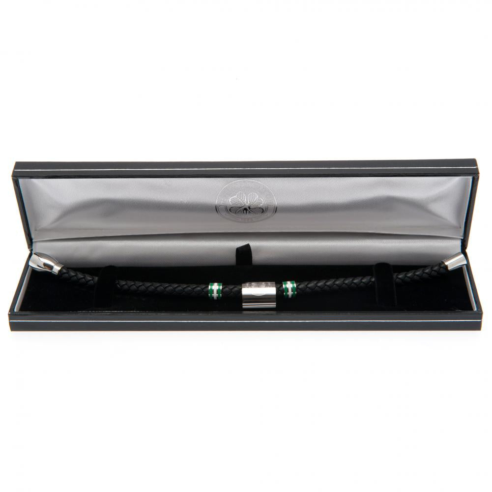 Celtic FC Colour Ring Leather Bracelet: 2 - Jewellery By Celtic