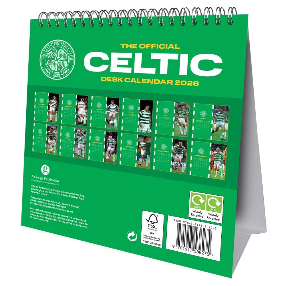 Celtic FC Desktop Calendar 2026: 3 - Calendars By Celtic
