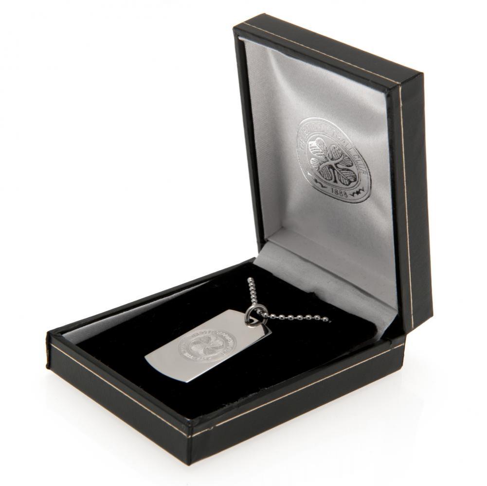 Celtic FC Engraved Dog Tag & Chain - Shop Jewellery At Gift Moments - 1