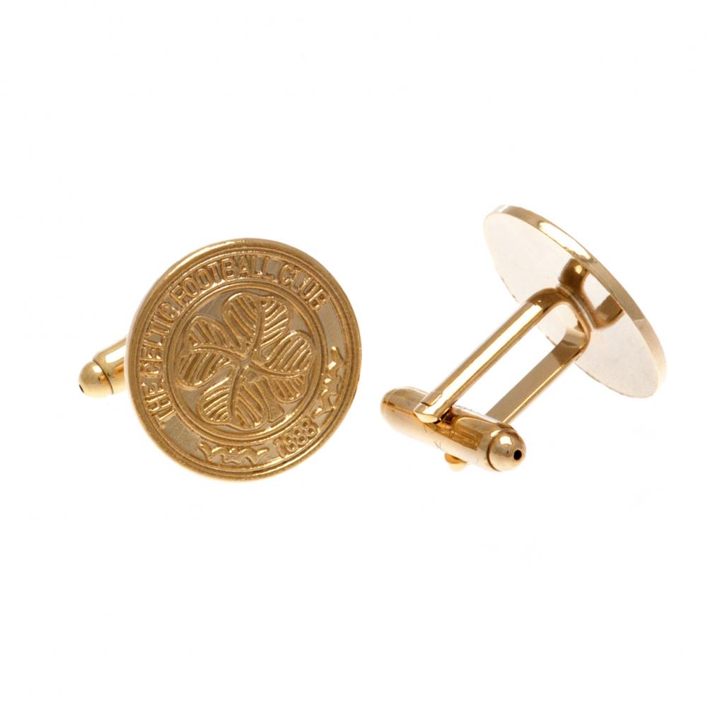 Celtic FC Gold Plated Cufflinks - Shop Cufflinks & Tie Slides At Gift Moments - 2