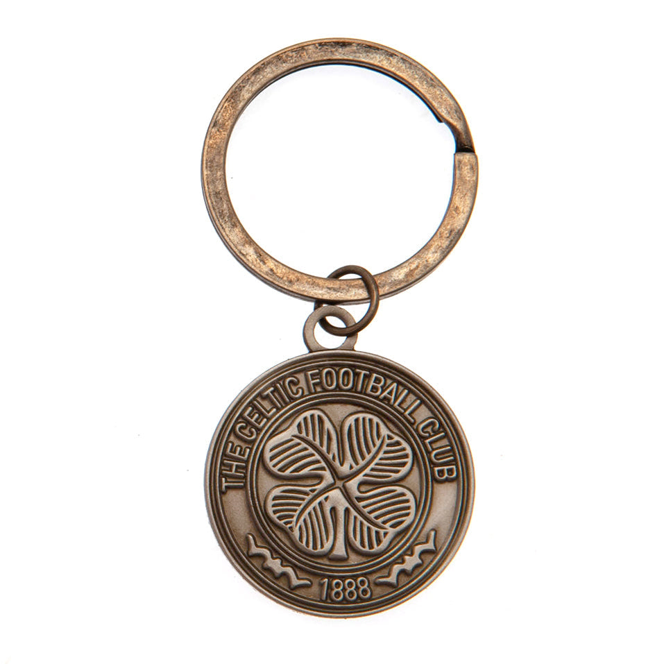 Celtic FC Antique Silver Crest Keyring: 1 - Keyrings By Celtic