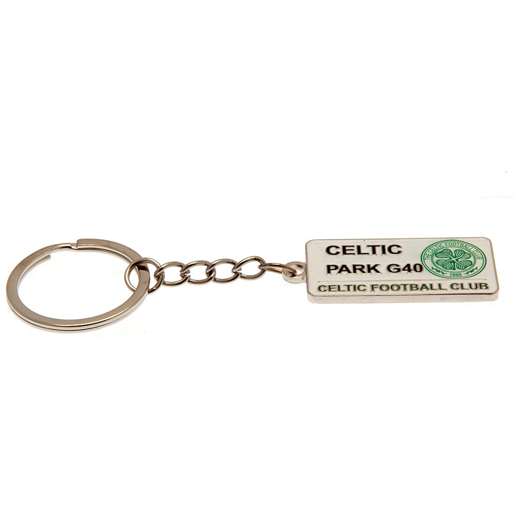 Celtic FC Embossed Street Sign Keyring: 2 - Keyrings By Celtic