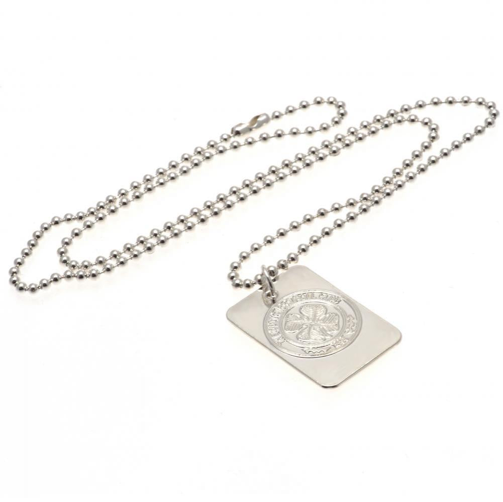 Celtic FC Silver Plated Dog Tag & Chain - Shop Jewellery At Gift Moments - 2