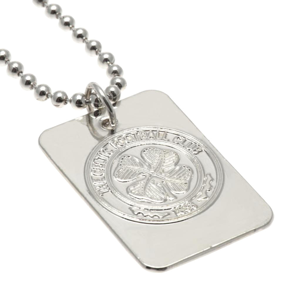 Celtic FC Silver Plated Dog Tag & Chain - Shop Jewellery At Gift Moments - 1