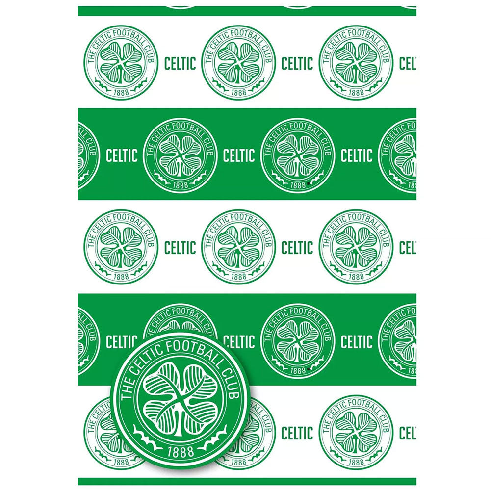 Celtic FC Text Gift Wrap - Shop Gift Wrap & Bags At Gift Moments - 1
