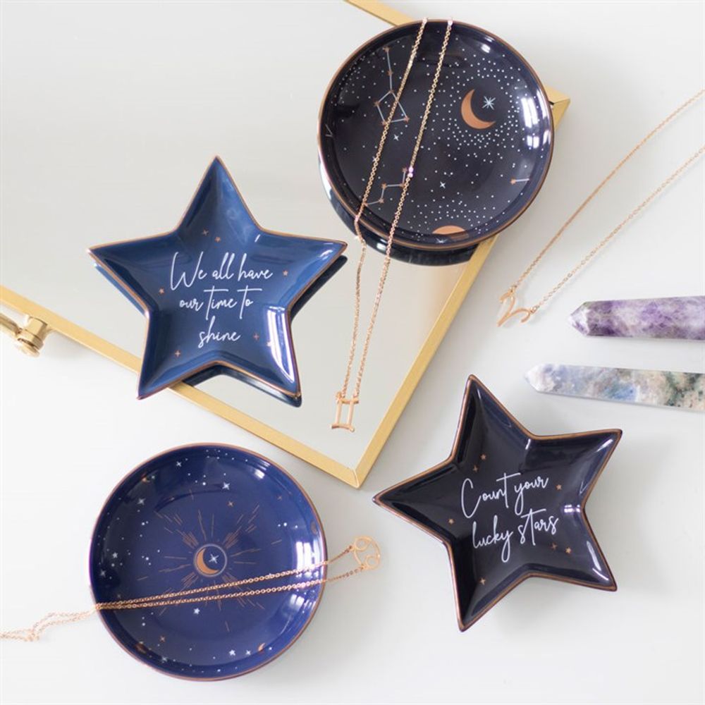 Ceramic Purple Star Sign Trinket Dish 10.5cm: 3 - By Gift Moments