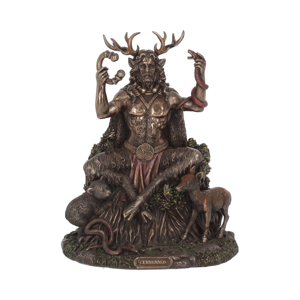 Cernunnos and Animals Horned God Bronze Figurine: 2 - Figurines Medium (15-29cm) By Gift Moments