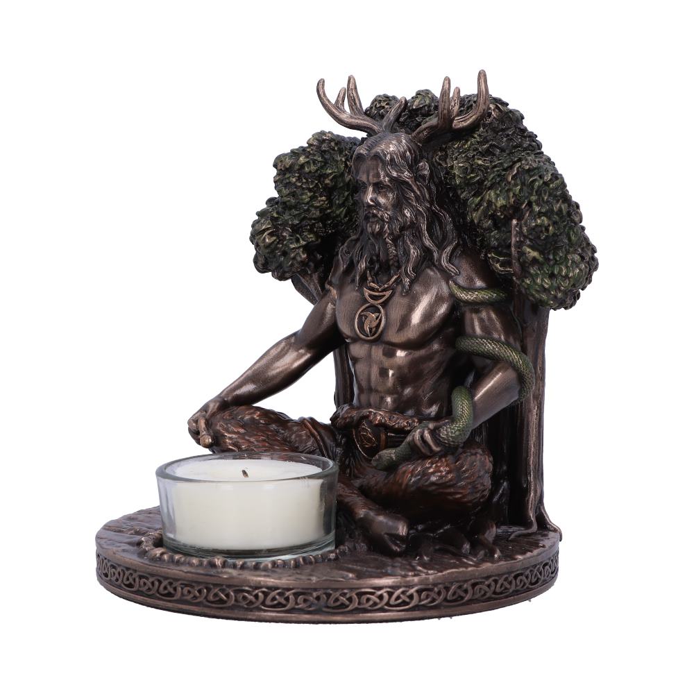 Cernunnos Bronze Tealight Holder 13.5cm: 3 - Candles & Holders By Gift Moments