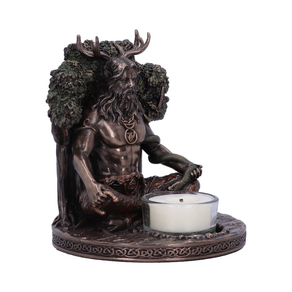 Cernunnos Bronze Tealight Holder 13.5cm: 5 - Candles & Holders By Gift Moments
