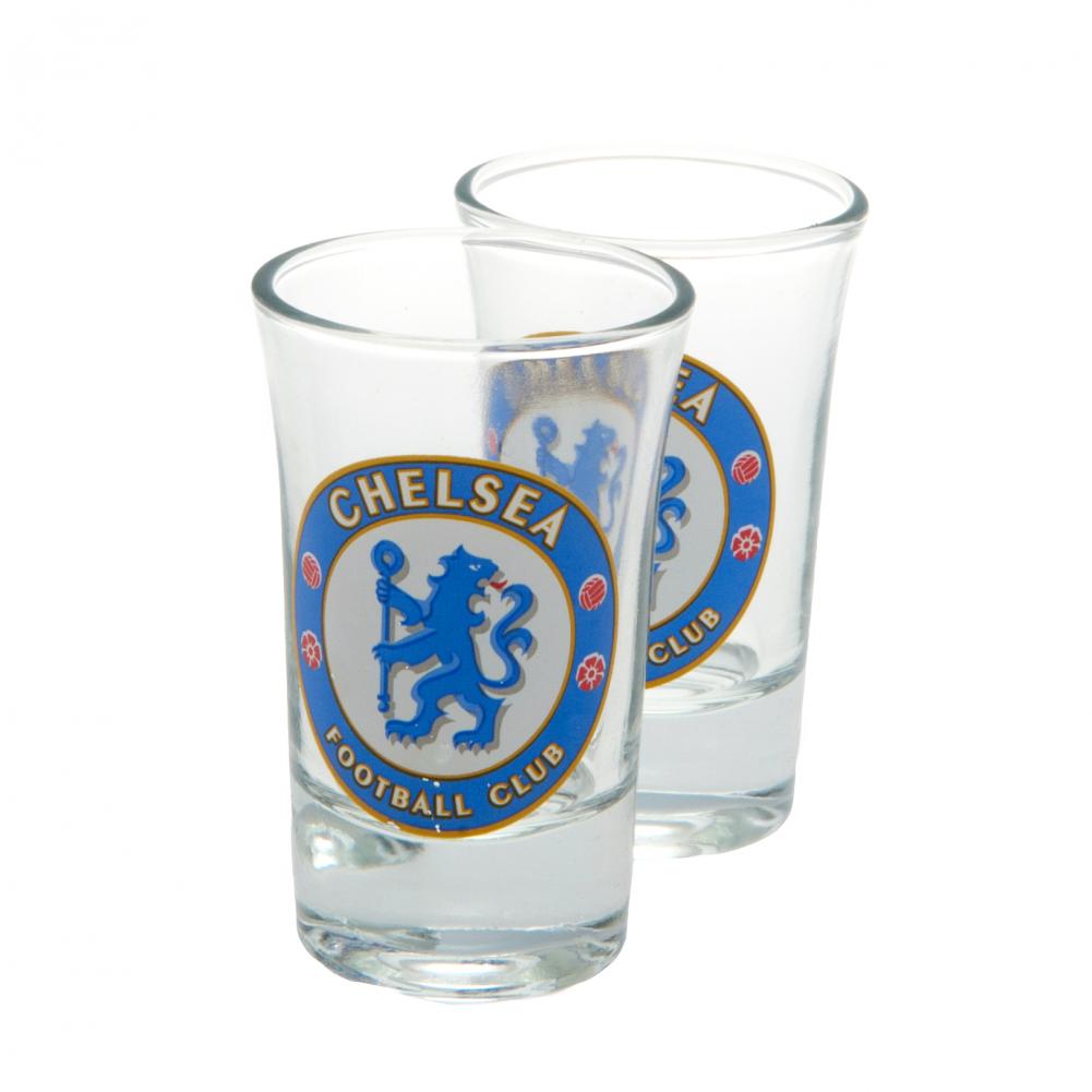 Chelsea FC 2pk Shot Glass Set - Shop Glassware At Gift Moments - 3