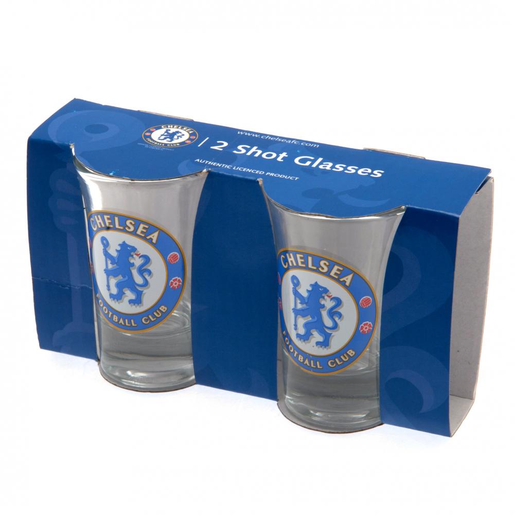 Chelsea FC 2pk Shot Glass Set - Shop Glassware At Gift Moments - 1