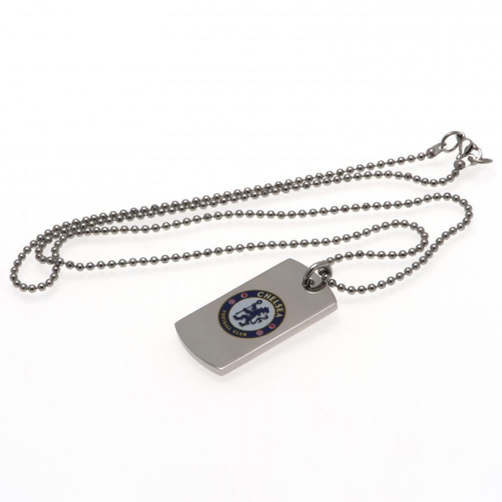 Chelsea FC Colour Crest Dog Tag & Chain - Shop Jewellery At Gift Moments - 3