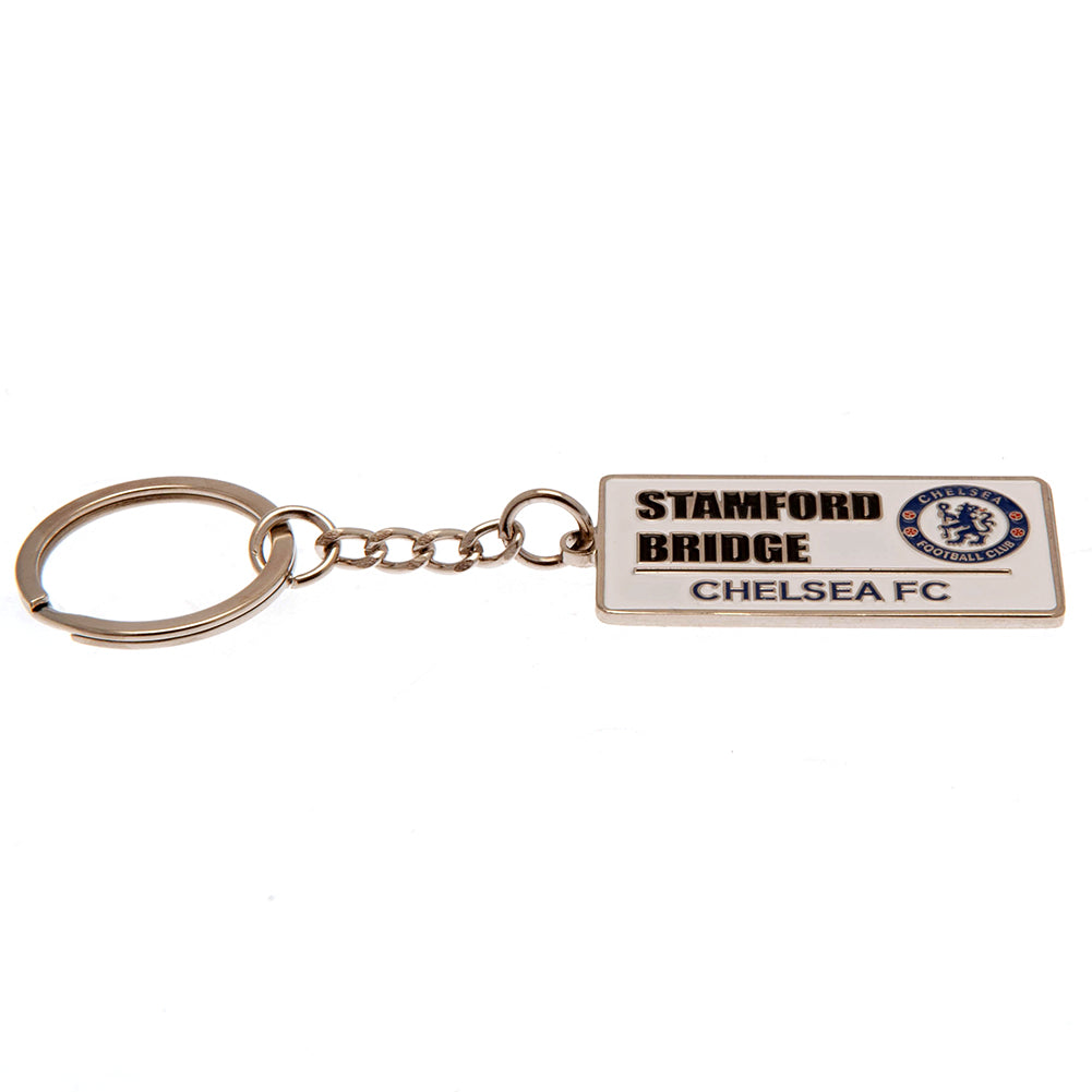 Chelsea FC Embossed Street Sign Keyring - Shop Keyrings At Gift Moments - 2
