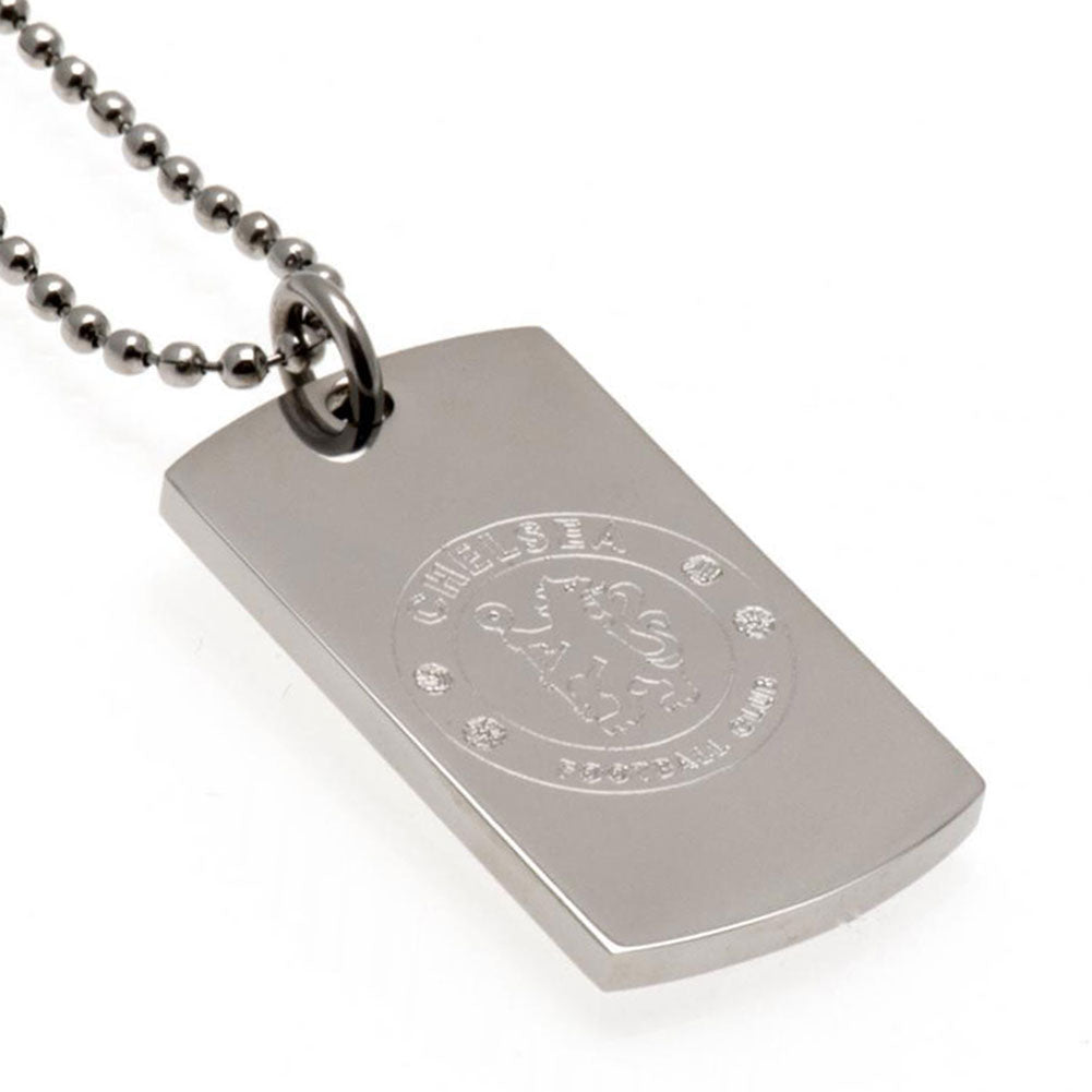 Chelsea FC Engraved Dog Tag & Chain - Shop Jewellery At Gift Moments - 2