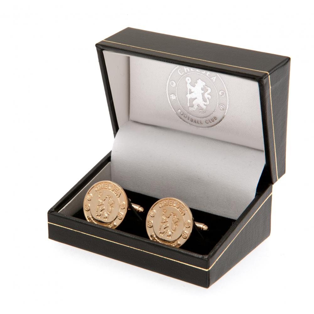 Chelsea FC Gold Plated Cufflinks: 1 - Cufflinks & Tie Slides By Chelsea