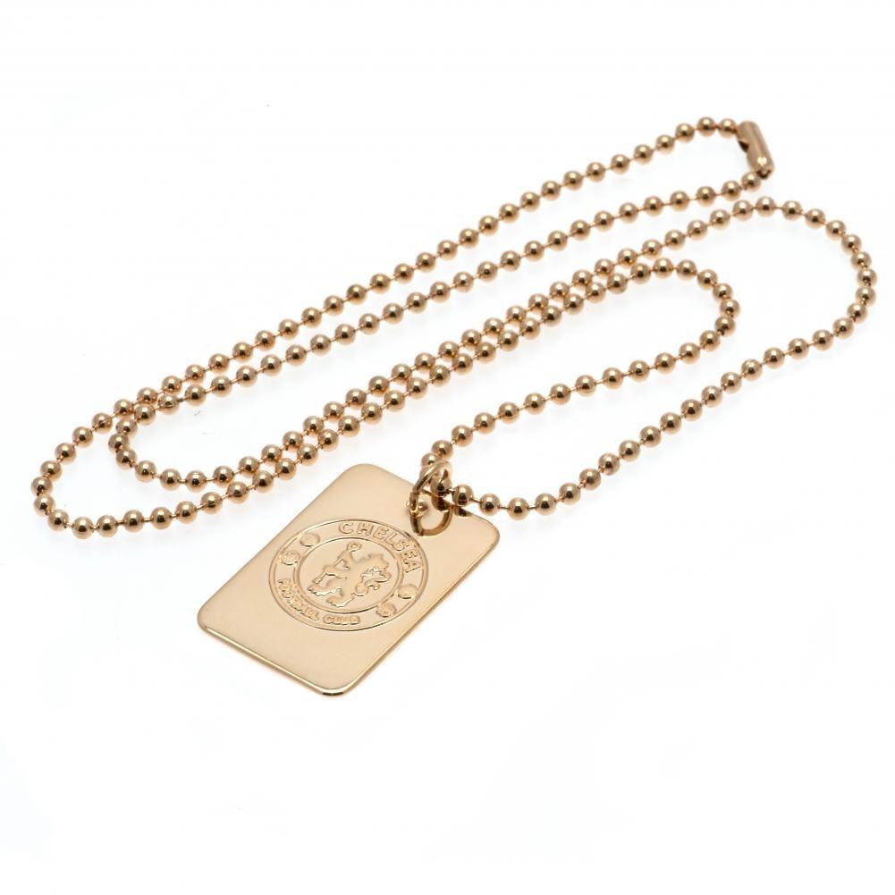 Chelsea FC Gold Plated Dog Tag & Chain - Shop Jewellery At Gift Moments - 3
