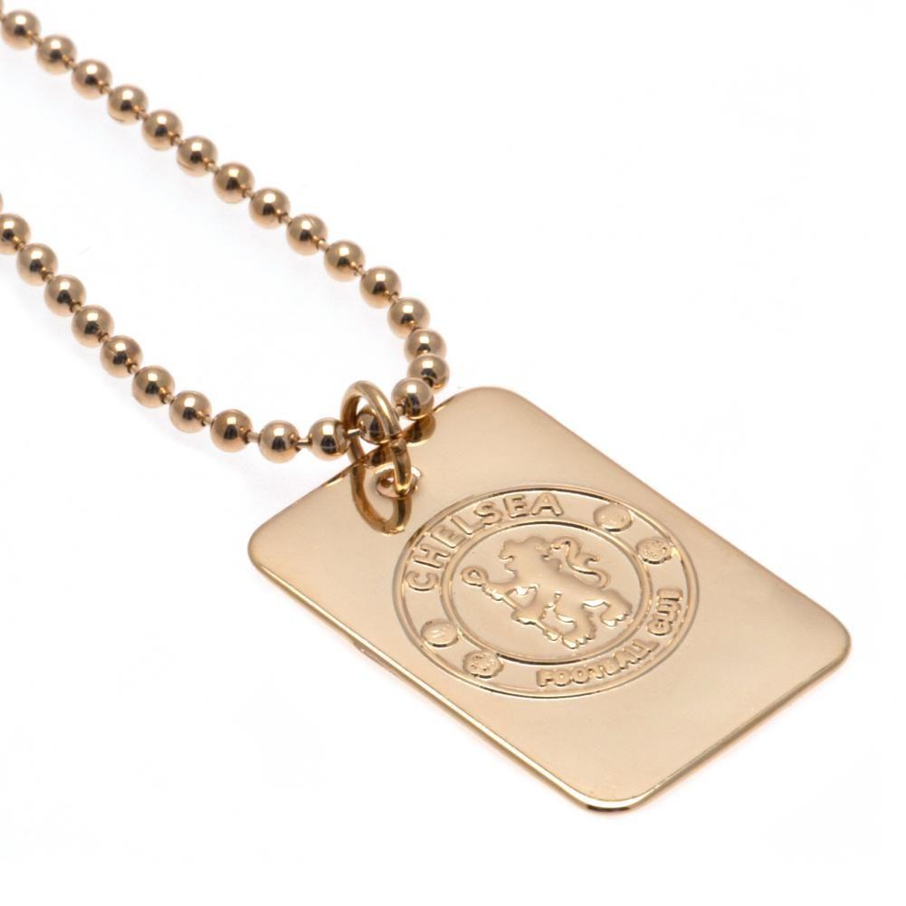 Chelsea FC Gold Plated Dog Tag & Chain - Shop Jewellery At Gift Moments - 2