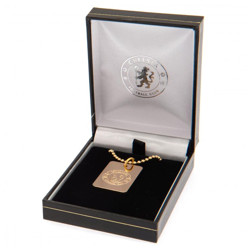 Chelsea FC Gold Plated Dog Tag & Chain - Shop Jewellery At Gift Moments - 1
