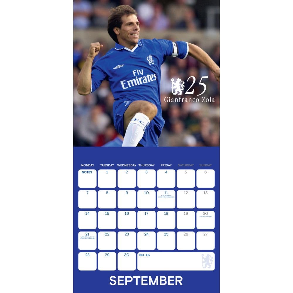 Chelsea FC Legends Square Calendar 2026: 3 - Calendars By Chelsea
