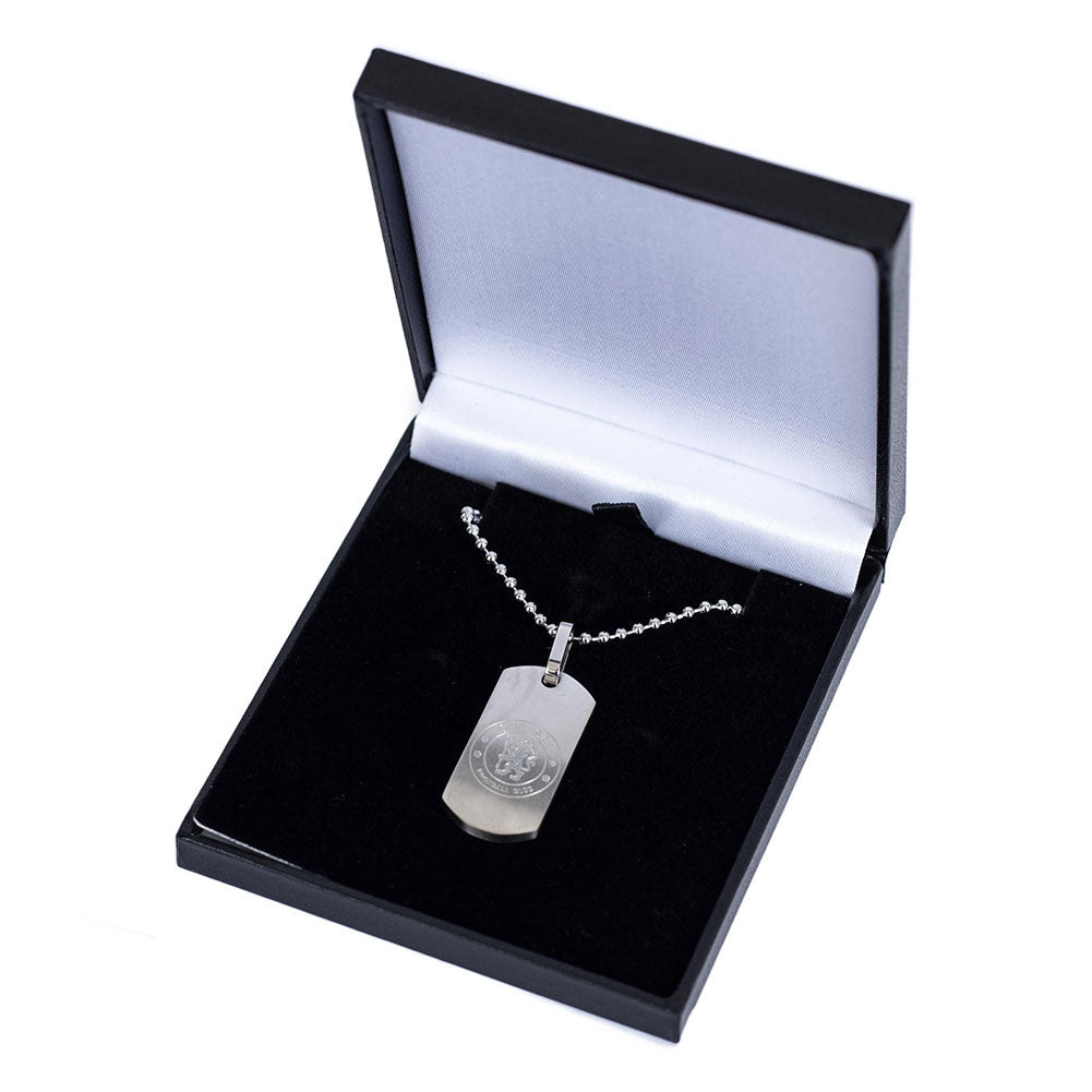 Chelsea FC Matt Finish Dog Tag & Chain - Shop Jewellery At Gift Moments - 4