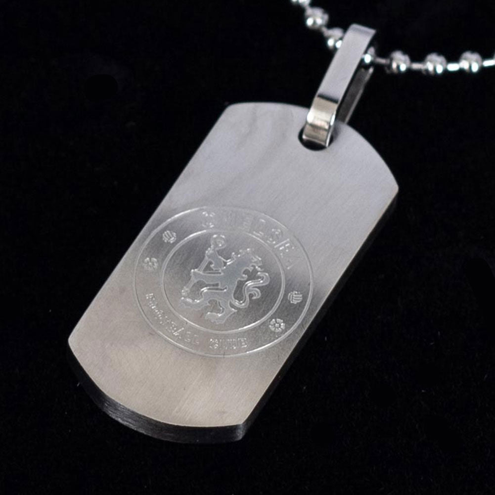 Chelsea FC Matt Finish Dog Tag & Chain - Shop Jewellery At Gift Moments - 1