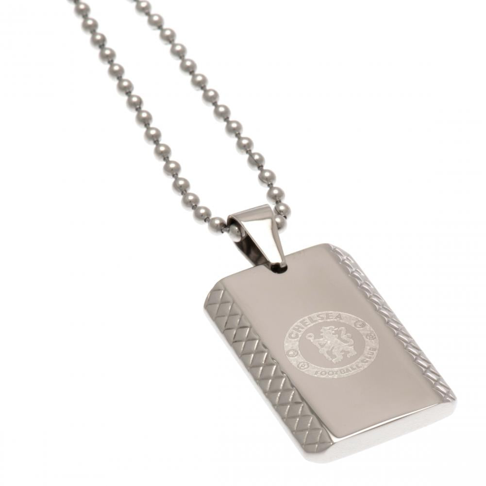 Chelsea FC Patterned Dog Tag & Chain - Shop Jewellery At Gift Moments - 2