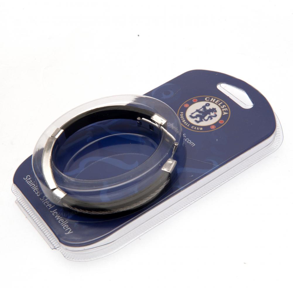 Chelsea FC Silver Inlay Silicone Bracelet - Shop Jewellery At Gift Moments - 3
