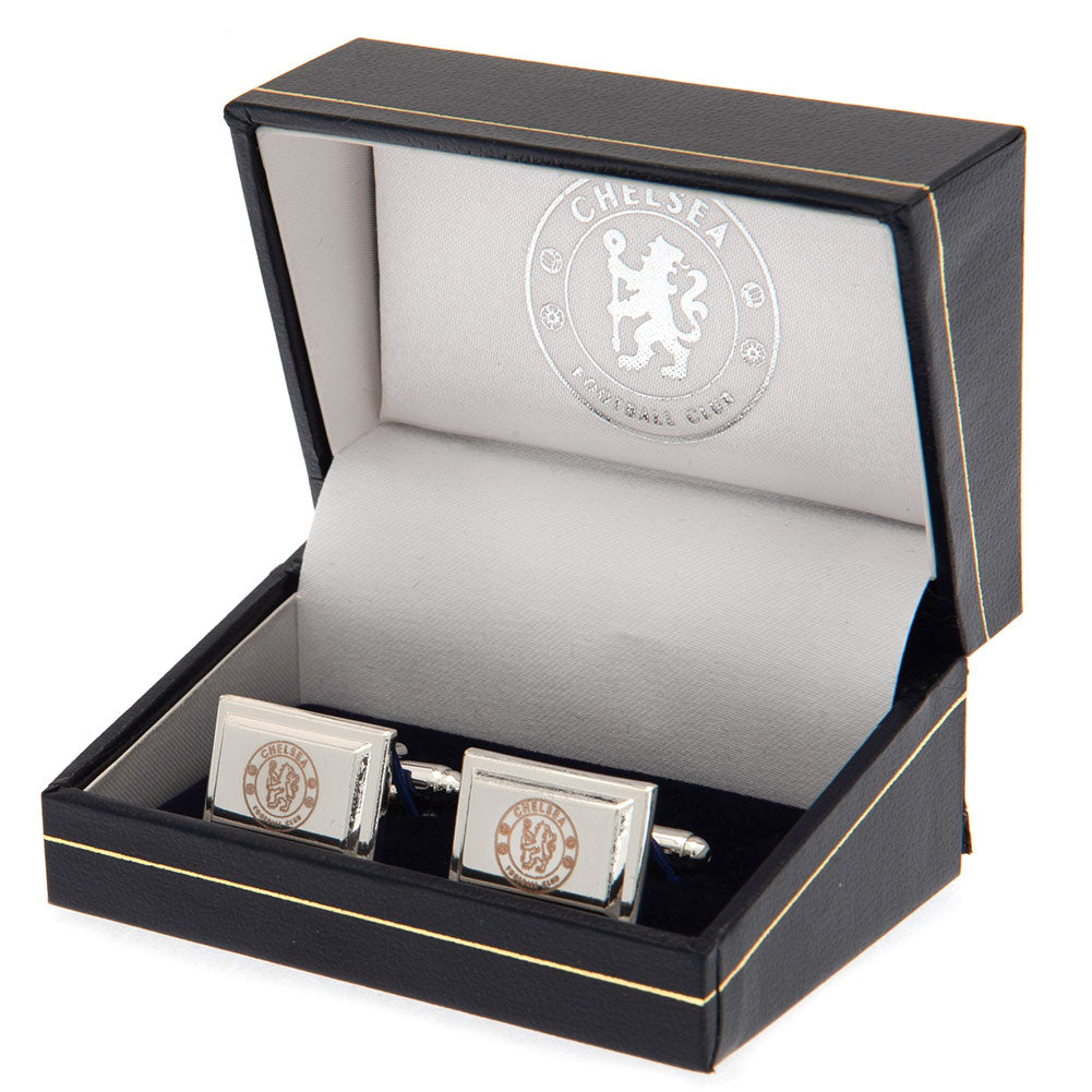 Chelsea FC Silver Plated Cufflinks: 1 - Cufflinks & Tie Slides By Chelsea