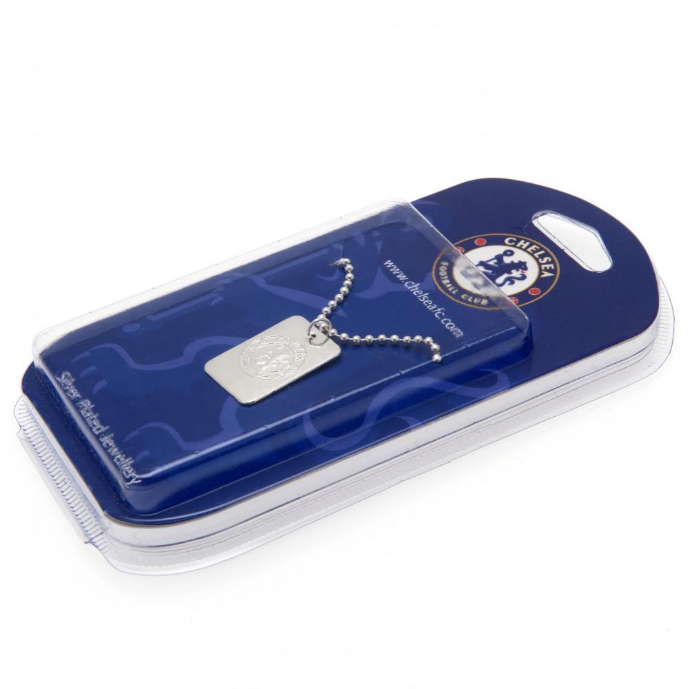 Chelsea FC Silver Plated Dog Tag & Chain - Shop Jewellery At Gift Moments - 1