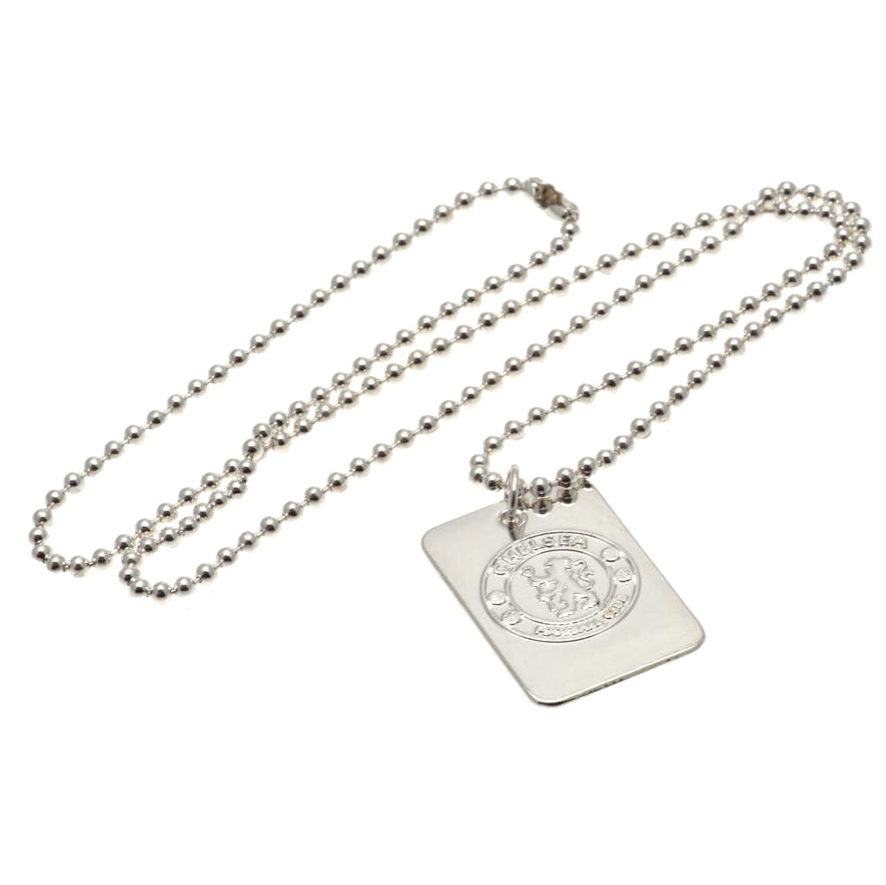 Chelsea FC Silver Plated Dog Tag & Chain - Shop Jewellery At Gift Moments - 3
