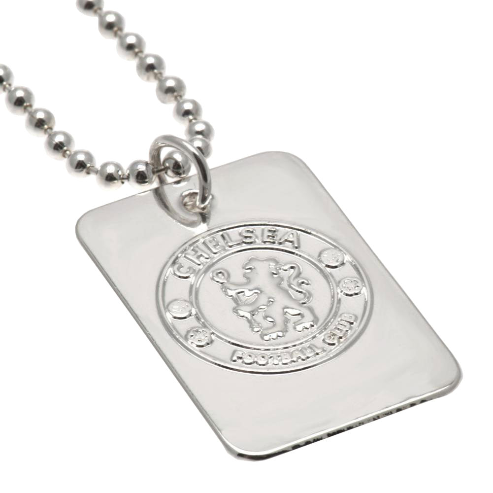 Chelsea FC Silver Plated Dog Tag & Chain - Shop Jewellery At Gift Moments - 2