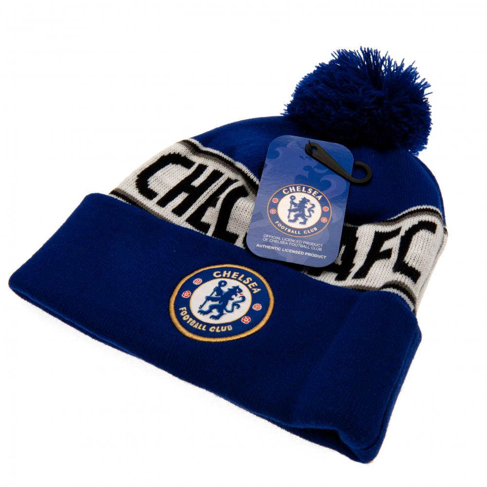 Chelsea FC Royal Text Ski Hat: 3 - Caps & Hats By Chelsea